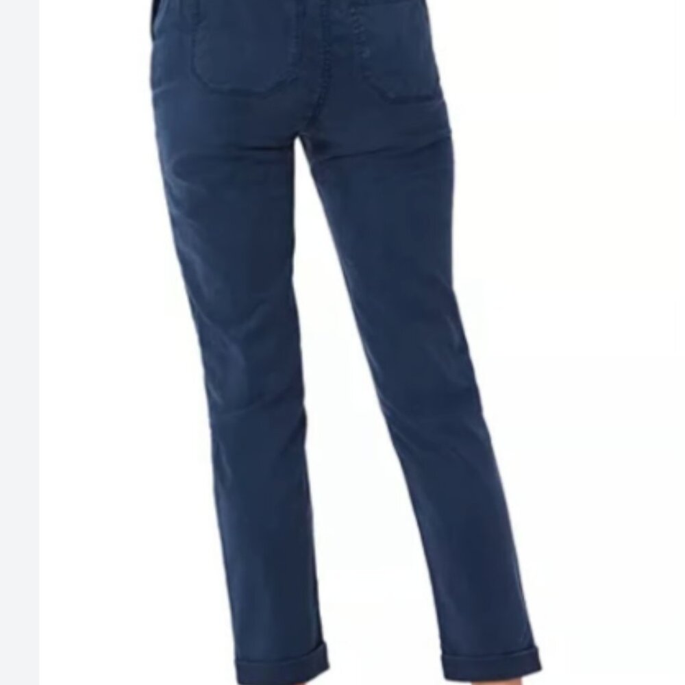 PAIGE Christy Navy Drawstring Waist Pants Women's Size 25 - Picture 4 of 13
